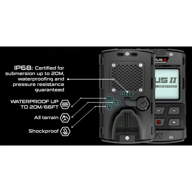 Металотърсач XP Deus II с RC (дистанционно управление), WS6 слушалки и 28 см антена - 2