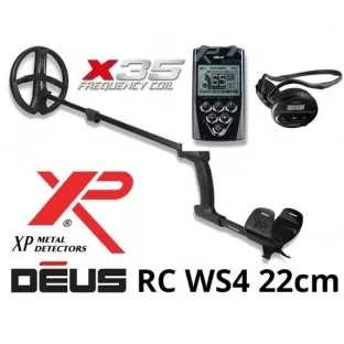Металотърсач XP DEUS v. 5, безжични слушалки WS4, RC (дистанционно устройство), сонда X35 22 см